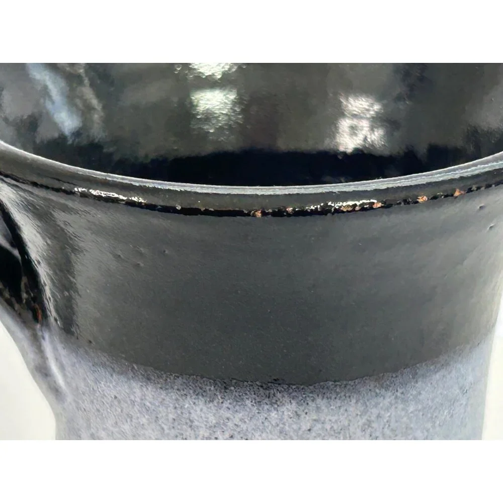 Pottery Mug Cup Black Glaze Brown Horse Motif Farmhouse Western Cottagecore Boho - Picture 6 of 12